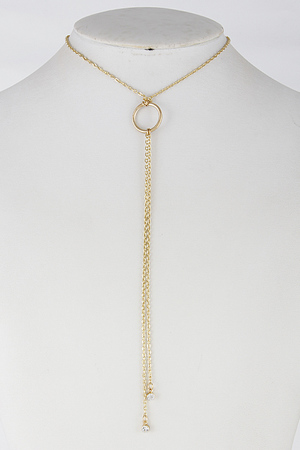 Simple Yet Daily Circle Long Necklace 6FCE7